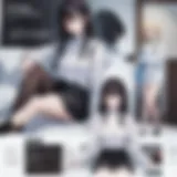 An artistic representation of digital manga platforms