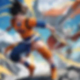 Iconic scene from Dragon Ball Z showcasing Goku in action