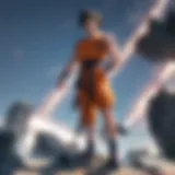 Iconic scene showcasing Goku's transformation