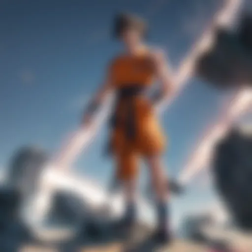 Iconic scene showcasing Goku's transformation