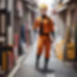 A pivotal scene introducing Naruto Uzumaki