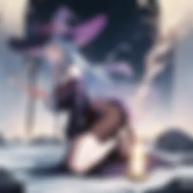 Witch Casting Spells A mystical scene of a witch casting spells in a vibrant manga style