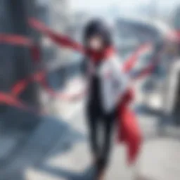 The protagonist in a moment of realization