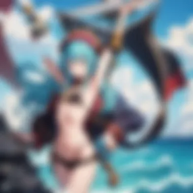Diverse Characters in Pirate Lore A colorful crew of anime pirates ready for adventure