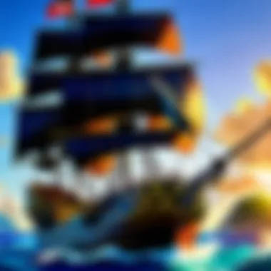 The Majesty of Pirate Vessels A pirate ship sailing through turbulent waves