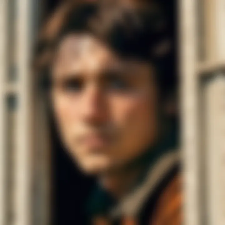 A close-up of the protagonist showcasing the depth of their inner conflict.