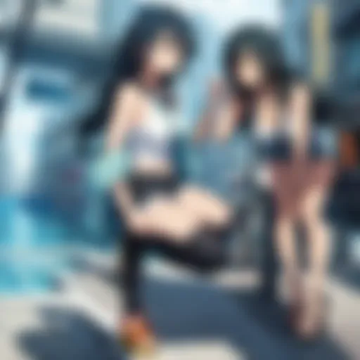 Vibrant cityscape reflecting the essence of Michiko and Hatchin.