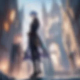 A breathtaking landscape from the Undefeated Bahamut Chronicle showcasing its fantastical world.