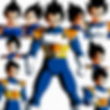 A detailed portrayal of Vegeta showcasing his character evolution throughout the series.