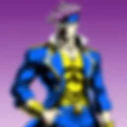 A captivating illustration of JoJo's Bizarre Adventure characters showcasing their unique designs