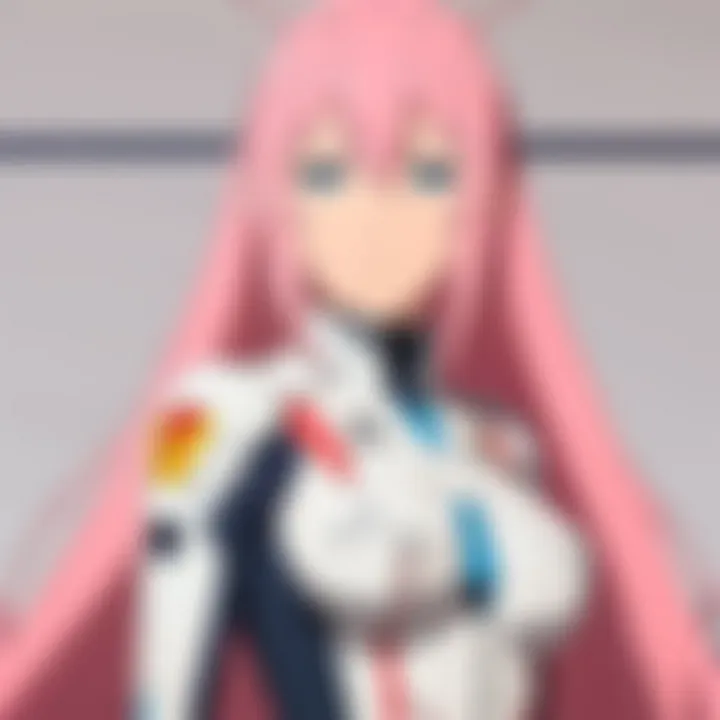 An artistic representation of Zero Two's duality, symbolizing her complexity.