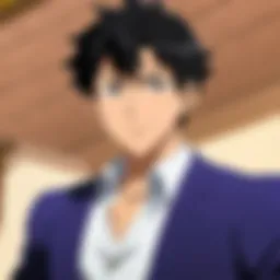 A vibrant scene from a popular Funimation comedy anime showcasing its unique art style