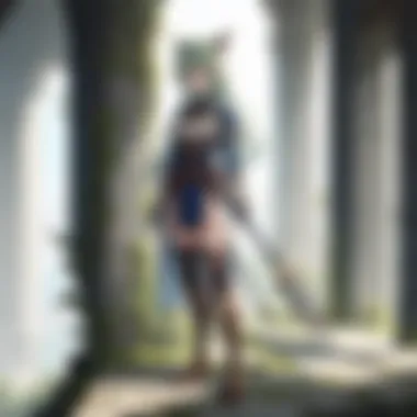 Protagonist's Resolve A captivating scene from Goblin Slayer showcasing the protagonist's resolve.