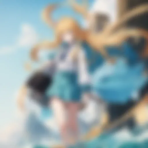 A vibrant scene depicting a diverse group of anime fans immersed in their favorite series.