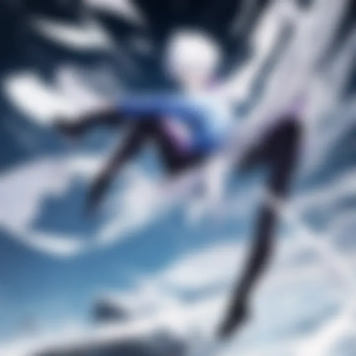 An artistic representation of Killua Zoldyck showcasing his agility.