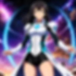 A depiction of the magical school environment showcasing advanced technology intertwined with traditional magic.