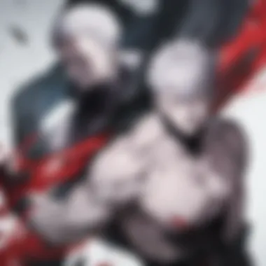 The Intriguing Design of Cursed Spirits A detailed artwork depicting the intricate design of the cursed spirits in Jujutsu Kaisen.