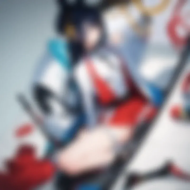 An abstract representation of character development showcasing evolving personas amidst vibrant colors.