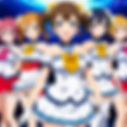 A visual representation of the diverse cast in Love Live! All Stars