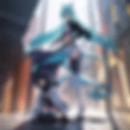 A vibrant illustration depicting the ManyToon platform interface showcasing various anime and manga.