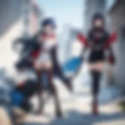 Heroic pose of main characters from MHA Heroes Rising