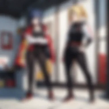 Dynamic Scene with Iconic Characters A dynamic scene from a Naruto fan game showcasing iconic characters in action