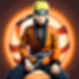Key characters of Naruto Shippuden in a dynamic scene