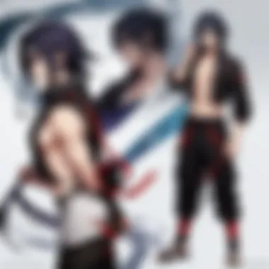 Epic fight scene showcasing Naruto and Sasuke's rivalry