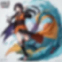 An artistic representation of Naruto Shippuden's iconic characters