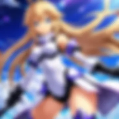 Main Characters in Action A dynamic group shot of the main Neptunia characters in action poses