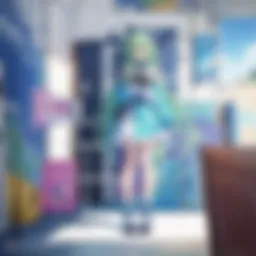 An artistic representation of the Neptunia universe showcasing its vibrant landscapes