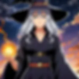 A mystical witch casting a spell under a full moon, surrounded by arcane symbols.