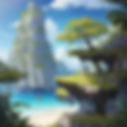 A captivating scene from Baron Omatsuri showcasing the lush island landscape.