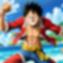 Luffy contemplating his next adventure