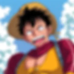 A dramatic scene showcasing Luffy's determination in the latest dub episode