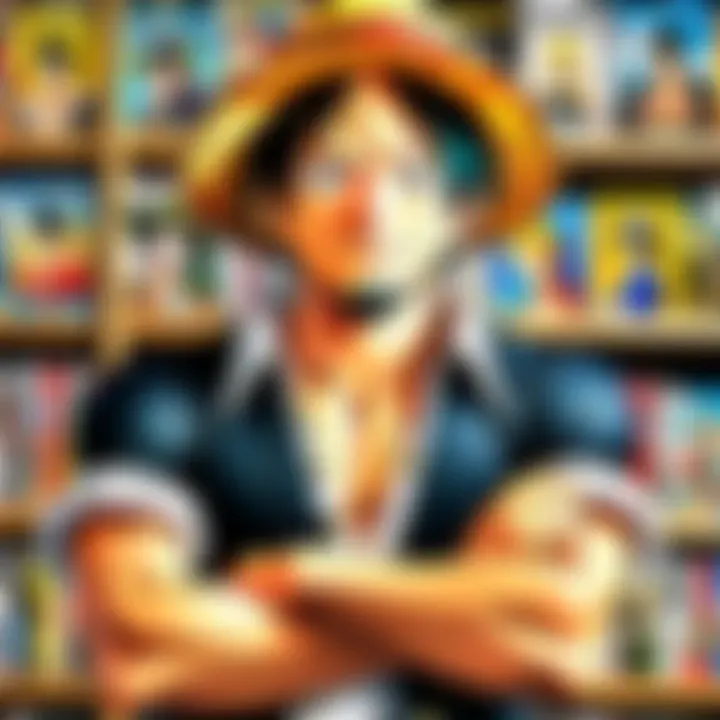 An illustration featuring various manga reading apps on a smartphone.