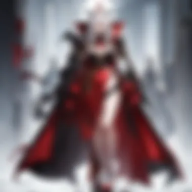 Momonga in his skeletal form with a powerful aura