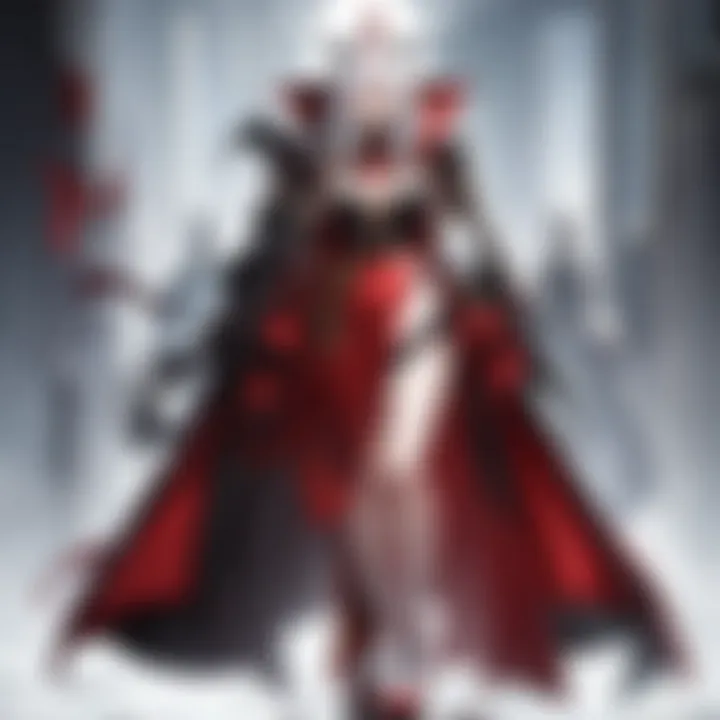 Momonga in his skeletal form with a powerful aura