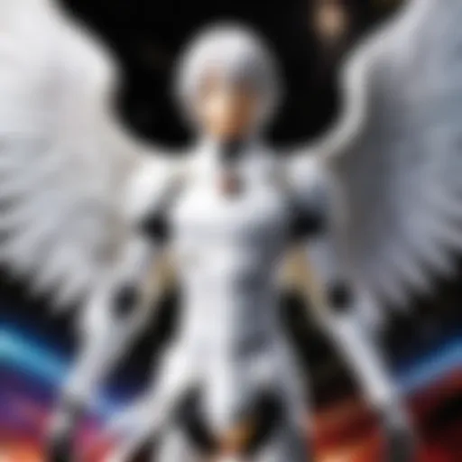 Cover art of the Platinum End manga box set showcasing its striking design.
