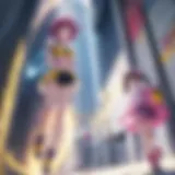 A vibrant scene showcasing the mystical realm of Hoopa