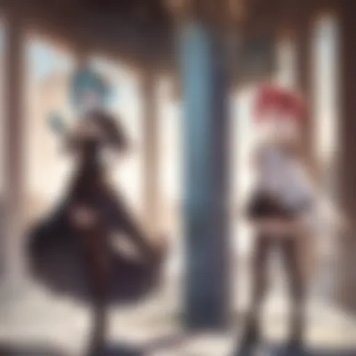 A dramatic scene depicting a fierce battle between fantastical creatures in the world of Rage of Bahamut