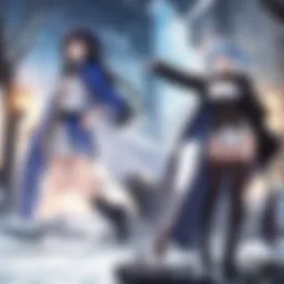 A dramatic scene from a light novel showcasing a fantastical world