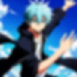A vibrant scene depicting key characters from Servamp in a dynamic pose.