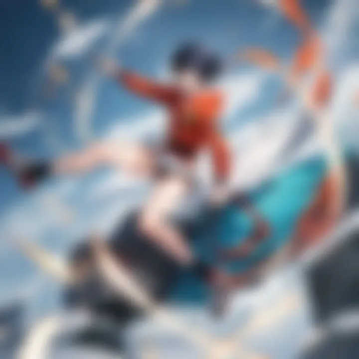 A vibrant collage showcasing popular Shonen Jump characters