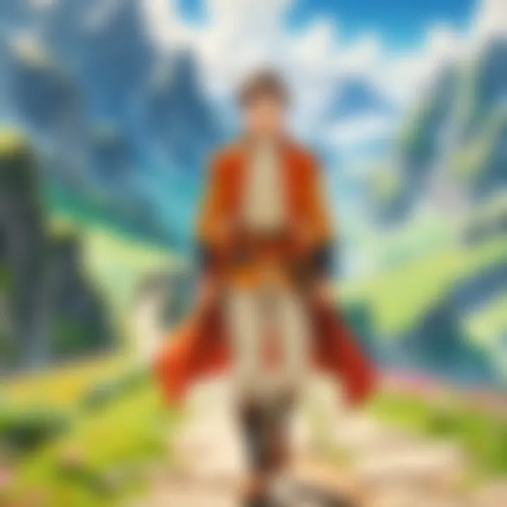 An adventurous character in a heroic pose ready to embark on a journey