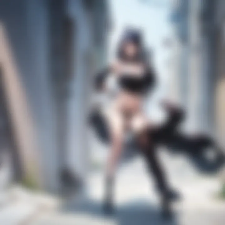 Dynamic pose of an anime character exuding charm and charisma