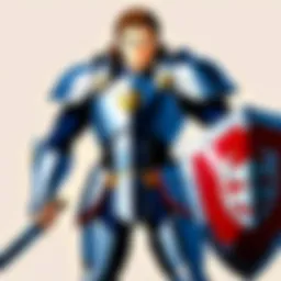 Symbolic representation of a shield in anime art