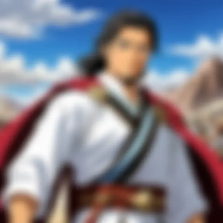 A serene moment showcasing the bond between Arslan and his allies