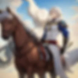 A captivating battle scene depicting Arslan in action