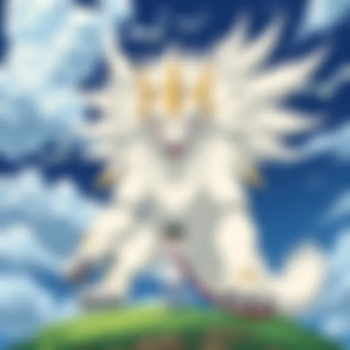 A king beast interacting with its environment, representing its connection to nature and culture.